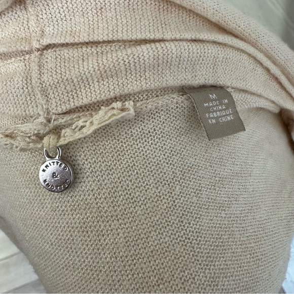 Anthropologie Knitted & Knotted Draped Knit Wrap Sweater Size Medium - Picture 4 of 6